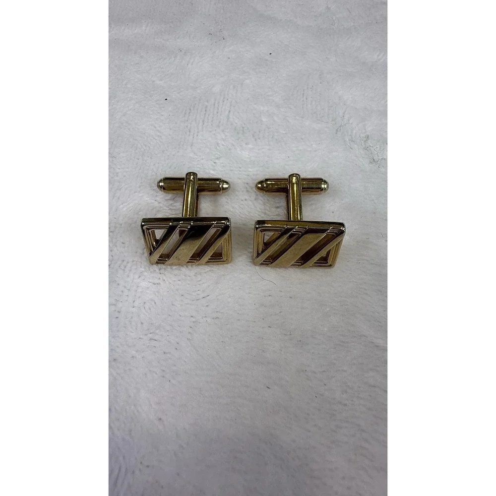 Vintage Gold Tone Cufflinks Lot Mens Formal Dress Shirt Accessories